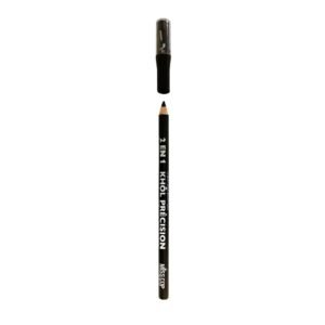 Miss Cop CRAYON KHÔL PRECISION 2 EN 1 AVEC TAILLE CRAYON akių pieštukas su drožtuku, 01- Noir, 1,4 g.